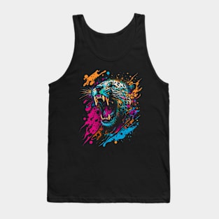 The Cursed of Leopard - Pop Art Style Tank Top